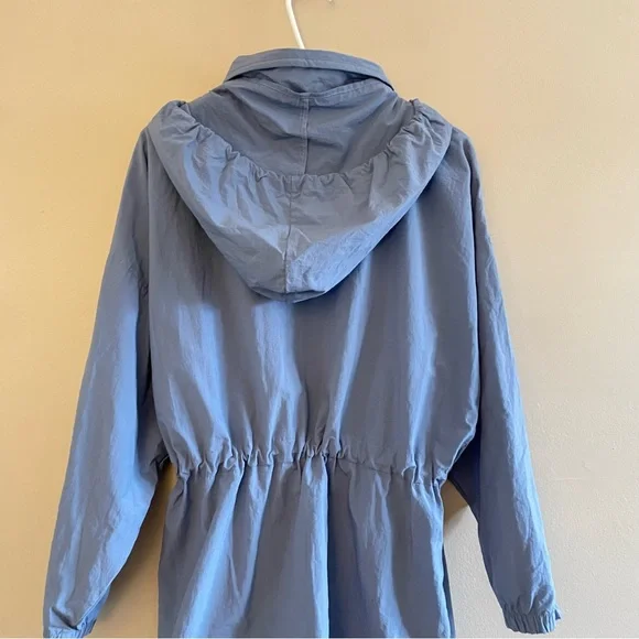 Vintage “Exclusiv” Light Blue Nylon Jacket w Toggle Cinched Waist **Like New - Picture 11 of 15